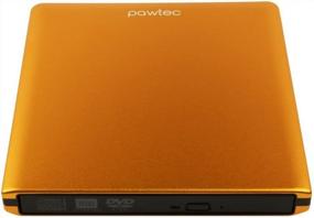 img 4 attached to Pawtec Signature External DVD Writer: USB 3.0 Aluminum Drive For Windows & Mac In Vibrant Orange Color