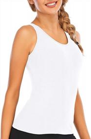img 2 attached to Women'S Gardenwed Criss Cross Workout Tank Top With Built-In Bra For Yoga, Running & Activewear