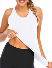 img 1 attached to Women'S Gardenwed Criss Cross Workout Tank Top With Built-In Bra For Yoga, Running & Activewear