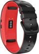 upgrade your samsung gear fit2 with notocity silicone replacement bands in black-red, large size logo