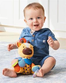 img 3 attached to 🦒 Optimized Search: Skip Hop Bandana Buddies Baby Activity and Teething Toy - Giraffe with Multi-Sensory Rattle and Textures
