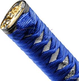 img 3 attached to EzAuto Wrap 10cm Blue White Shift Knob: Samurai Sword Alloy Katana with Universal Adapter - Premium Quality and Style!