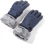 stay warm and protected on the slopes with accsa women's waterproof and windproof ski gloves logo