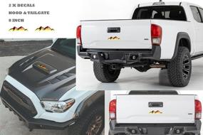 img 2 attached to 🏔️ Vintage Classic Stickers for Toyota Tacoma, Tundra, 4Runner - Retro Color Mountains