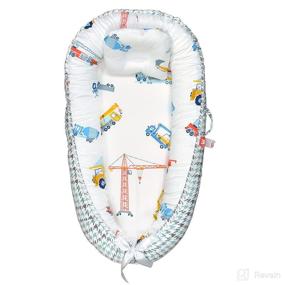 img 4 attached to Portable Breathable Baby Lounger Nest - Adjustable Baby Co-Sleeper Sailboat | Snuggle Bed, Bassinet, and Crib Combo