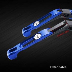 img 1 attached to 🔧 Adjustable Folding Extendable Brake Clutch Levers for SUZUKI GSX-R 600/750 1996-2003,GSX-R 1000 2001-2004