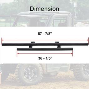 img 3 attached to Polaris Ranger XP 1000/Экипаж/Дизель Задний трубчатый бампер с защитой от щеток Wrinkle Black 2018-2022 — позволяет использовать заднюю дверь и откидную платформу