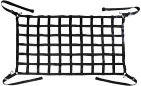 img 4 attached to US Cargo Control Long Pickup Truck Bed Cargo Net with Cam Buckles and S-Hooks - Secure Your Load Efficiently with a 82x50-inch Net featuring 6x6-inch Holes