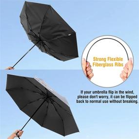 img 1 attached to G4Free 46-дюймовый большой дорожный зонт с автоматическим открытием / закрытием, ветрозащитным и солнцезащитным UPF 50+ защитой от ультрафиолета