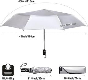 img 2 attached to G4Free 46 Inch Large Travel Umbrella With Auto Open/Close, Windproof And Sun Blocking UPF 50+ UV Protection