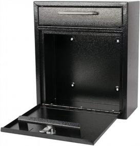 img 1 attached to KYODOLED Steel Key Lock Mail Boxes Outdoor,Locking Wall Mount Mailbox,Security Key Drop Box,12H X 10.51L X 4.68W Inches,Black Large