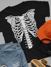 img 2 attached to Glow-In-The-Dark Skeleton Rib Cage Shirt: Men'S Halloween Costume Essential