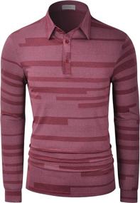 img 3 attached to VONFORT Striped Performance Athletic Collared Men's Clothing for Shirts