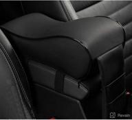 enhance comfort & support with wjskdq car armrest cushion - soft memory foam armrest for car center console (black) логотип