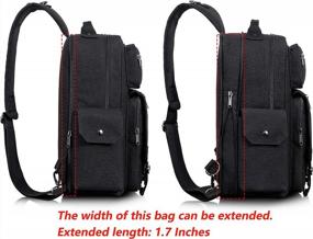 img 2 attached to Water-Resistant Leaper Messenger Bag: Sleek Black Outdoor Cross-Body Sling
