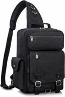 водонепроницаемая сумка-мессенджер leaper: гладкая черная сумка через плечо на открытом воздухе логотип