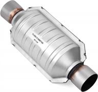 high flow yitamotor stainless steel catalytic converter with o2 nut- epa compliant logo