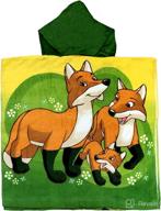 fox family hooded poncho towel logo