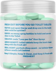 img 2 attached to 🚽 FreshExit Toilet Tablets: Effortless Toilet Odor Elimination with Clean Bowl and Citrus Freshness – A Superior Substitute for Poop Spray – 60ct