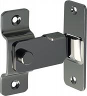 ms4008k-b stainless steel sliding door latch: heavy duty right angle gate lock with black finish bar flip latch logo