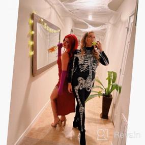 img 8 attached to Привлекайте внимание на Хэллоуин суровым костюмом футболкой смешного скелета от Idgreatim для женщин.