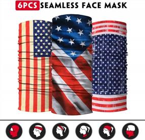 img 2 attached to Men Women Neck Gaiter Face Mask: Seamless Bandana Rave Cover Scarf Balaclava Headband Wrap Headwear