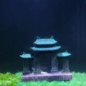 img 2 attached to 🏛️ Ancient Temple Ruins Resin Ornament for Saim Aquarium - Enhancing Fish Tank Decor