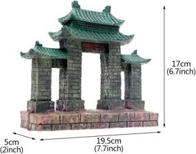 img 3 attached to 🏛️ Ancient Temple Ruins Resin Ornament for Saim Aquarium - Enhancing Fish Tank Decor
