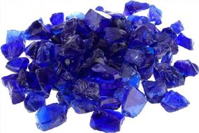 img 4 attached to 10 Pounds Cobalt Blue Recycled Fire Glass For Natural Or Propane Fire Pit, Gas Log Sets - Mr. Fireglass