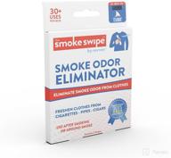 🔥 efficient smoke swipe 3 pack box shark: your ultimate smoke odor solution logo