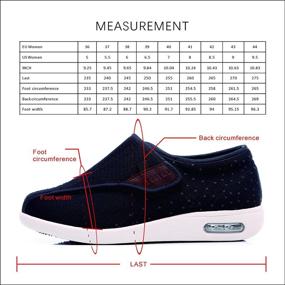 img 1 attached to 👟 Youyun Adjustable Breathable Lightweight Women's Diabetic Shoes - Athletic