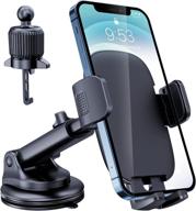 📱 universal car phone holder mount with premium suction & stable hook - hands-free mount for windshield, dashboard, and air vent - compatible with iphone and smartphones - military-grade cell phone holder logo