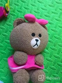 img 2 attached to Choco Standing Plush Stuffed Animal Bear By GUND LINE Friends - Pink And Brown, 7 Inches