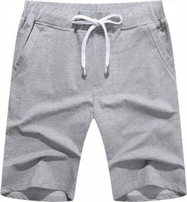 img 4 attached to Janmid Men'S Casual Shorts Elastic Jogger Gym Active Pocket Shorts