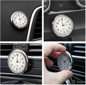 img 1 attached to 🚗 JEDEW Car Clock: Stylish Mini Quartz Analog Dashboard Timepiece for Car Decoration