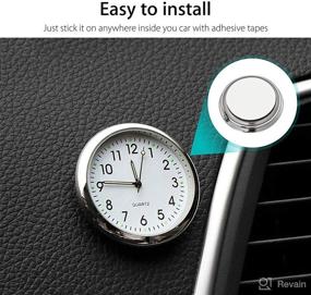 img 3 attached to 🚗 JEDEW Car Clock: Stylish Mini Quartz Analog Dashboard Timepiece for Car Decoration