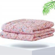 twin farmhouse розовый цветочный комплект одеяла fadfay 100% хлопок мягкая микрофибра внутренний наполнитель постельные принадлежности для девочек легкое всесезонное пуховое альтернативное потертое одеяло 3 шт. одеяло с розовым цветочным принтом логотип