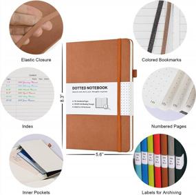 img 3 attached to Bullet Dotted Journal Set - Hardcover Dot Grid Notebook For Journaling, 120GSM Thick Numbered Pages With Index & Planner Stencils, Drawing Pens, Washi Tapes Aesthetic Supplies Kits For Women