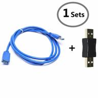 premium 1m/3.28ft usb 3.0 a-male to a-female extension cable with bonus male connector logo