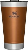 🍺 stanley classic stay chill vacuum insulated pint glass: 16oz stainless steel beer mug with lid and built-in bottle opener logo