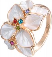 elevate your style with yoursfs elegant crystal bouquet ring - a stunning floral statement ring for women logo