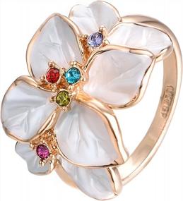 img 4 attached to Elevate Your Style With Yoursfs Elegant Crystal Bouquet Ring - A Stunning Floral Statement Ring For Women