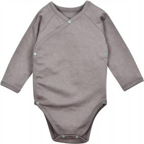 img 1 attached to Organic Cotton Baby Kimono Onesies By Dordor & Gorgor