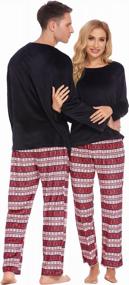 img 2 attached to Ekouaer Holiday Pajamas Couples Sleepwear