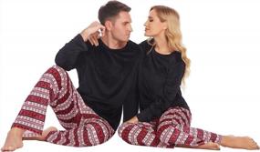 img 3 attached to Ekouaer Holiday Pajamas Couples Sleepwear