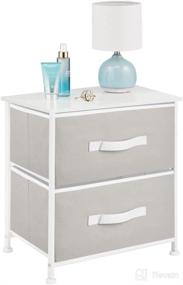 img 4 attached to MDesign Night Stand Table Storage Storage & Organization , Racks, Shelves & Drawers