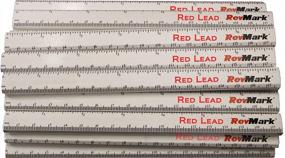 img 2 attached to RevMark Carpenter Pencil 24 Pack White With Red Lead And Printed Ruler, Made In The USA. Quality Cedar Wood For Carpenters, Construction Workers, Woodworkers, Framers. Medium Lead Bulk Lumber Pencils