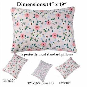 img 1 attached to Knlpruhk'S 100% Cotton Pink Floral Toddler Pillowcase Set - Includes 2 Zippered Covers, Fits 14X19 And 13X18 Pillows For Girls!