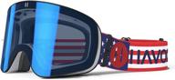 magnetic frameless goggles by havoc racing - ideal for motocross, dirt biking, snowboarding, atv, & utv - uv blocking and anti-fog features logo