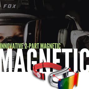 img 2 attached to Magnetic Frameless Goggles by Havoc Racing - Ideal for Motocross, Dirt Biking, Snowboarding, ATV, & UTV - UV Blocking and Anti-Fog Features